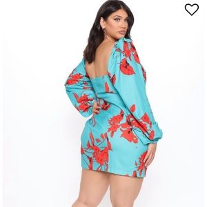 Fashion Nova Waterlily Floral Dress